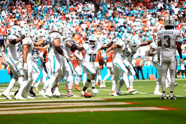 Dolphins drop 70 points on Broncos in record day